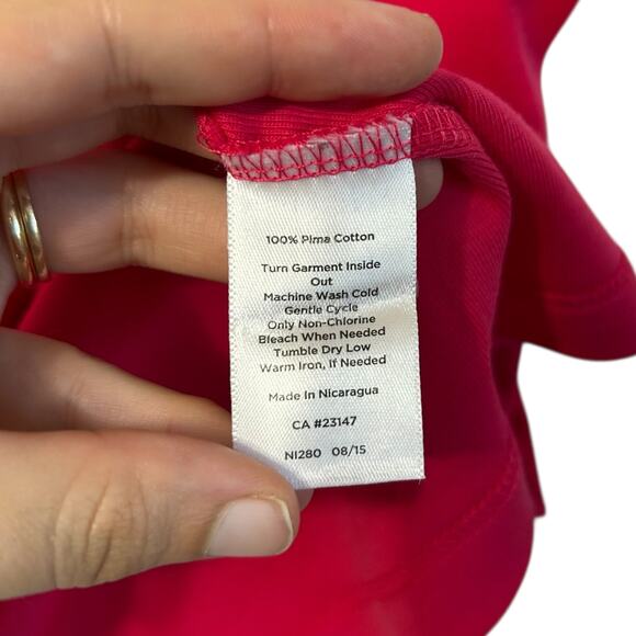 Talbots Sleeveless Pima Cotton Top NWT Women's Sz 2X Dark Pink Classic Layering - Picture 5 of 5